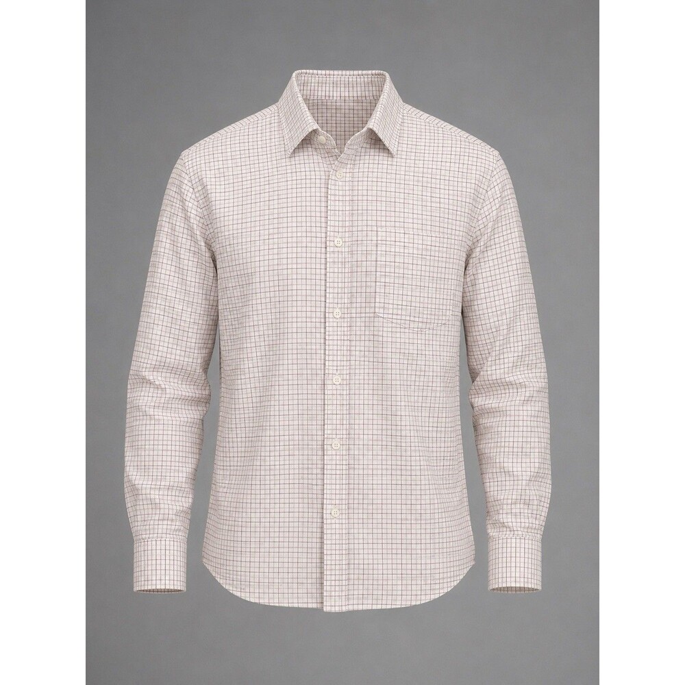Sears Men’s Store Plaid Dress Shirt Perma-Prest Polyester Cotton 18.5 34/35